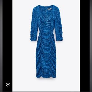 Blue textured dress